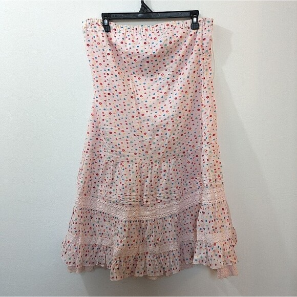 KENZIE GIRL strapless floral pink dress Girls 13 NEW - Picture 1 of 12